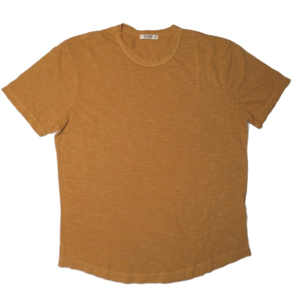 Buck Mason Mens Slub T-Shirt Curved Hem Crew S/S - Picture 6 of 12